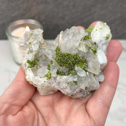 Quartz and Green Epidote Specimen