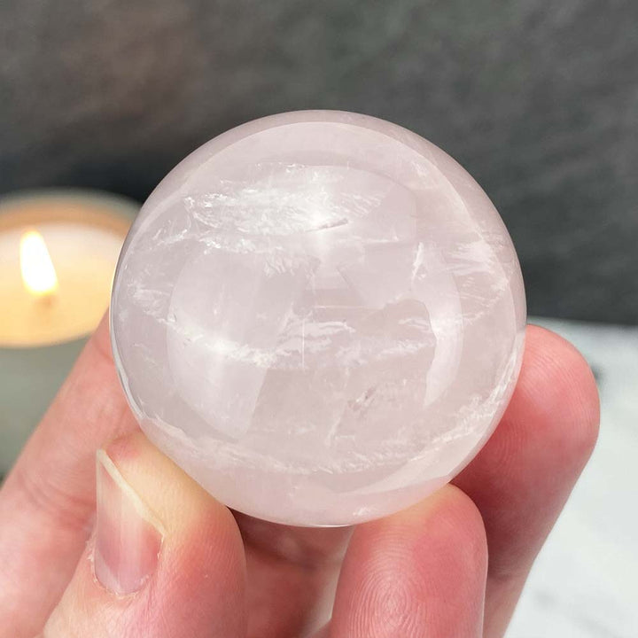 Polished Layered Quartz Sphere