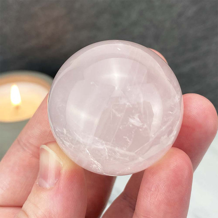 Polished Layered Quartz Sphere