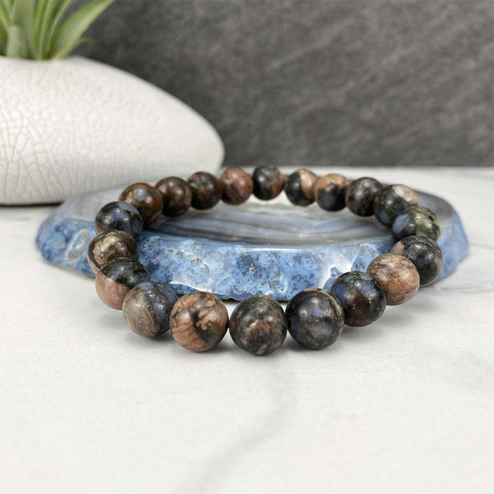 Polished Que Sera Beaded Stretch Bracelet