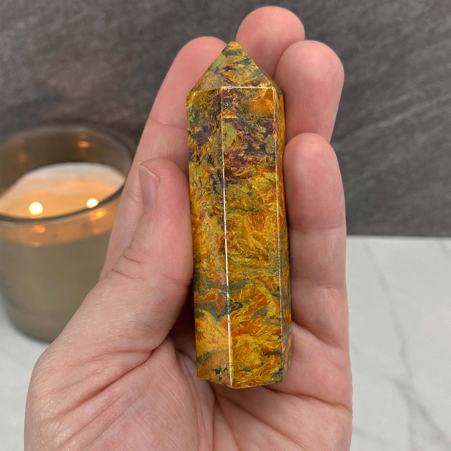High Quality Polished Realgar and Orpiment Tower