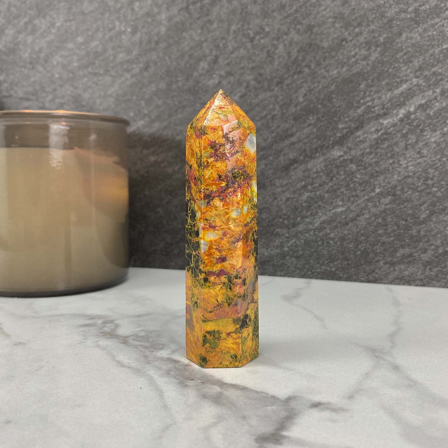 High Quality Polished Realgar and Orpiment Tower