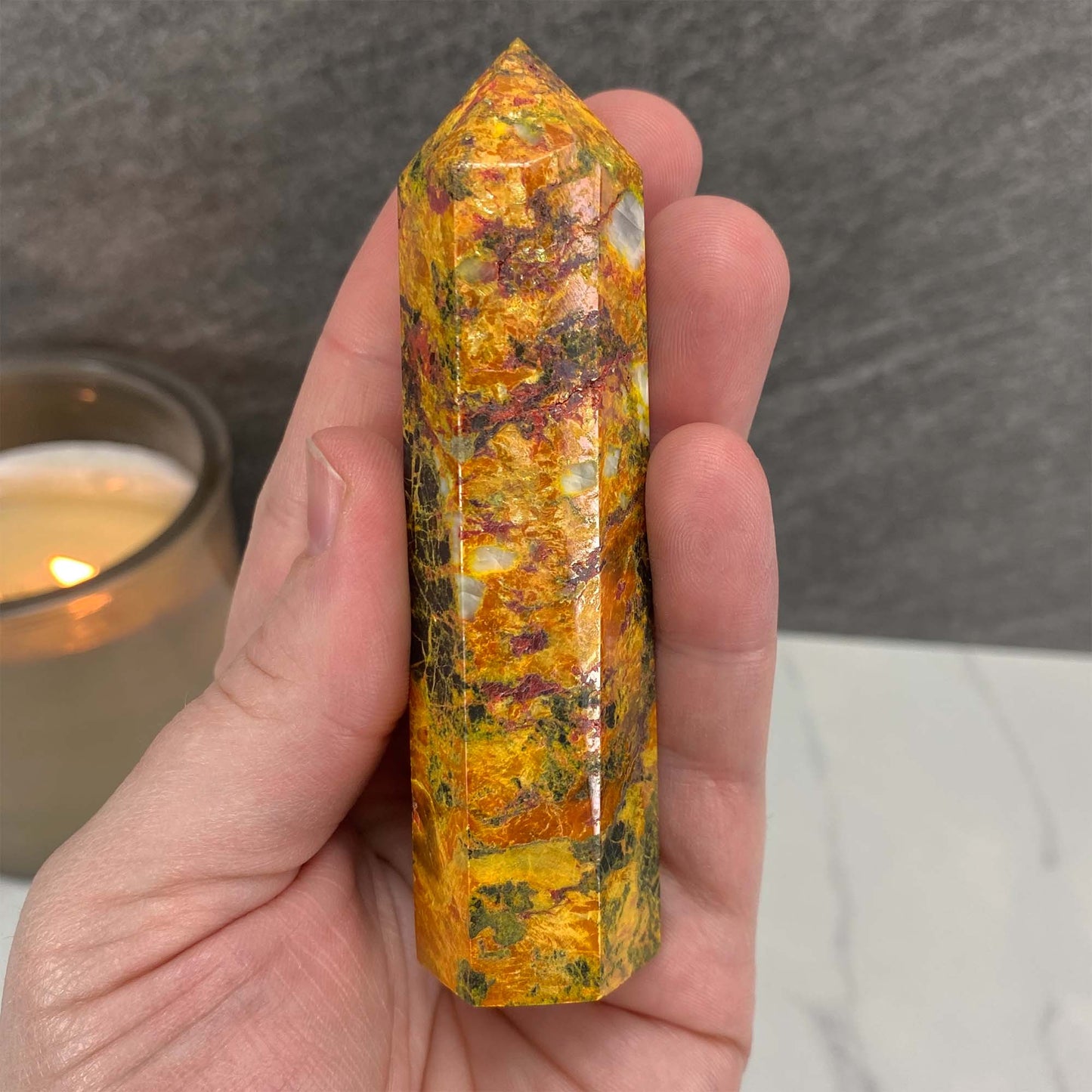 High Quality Polished Realgar and Orpiment Tower