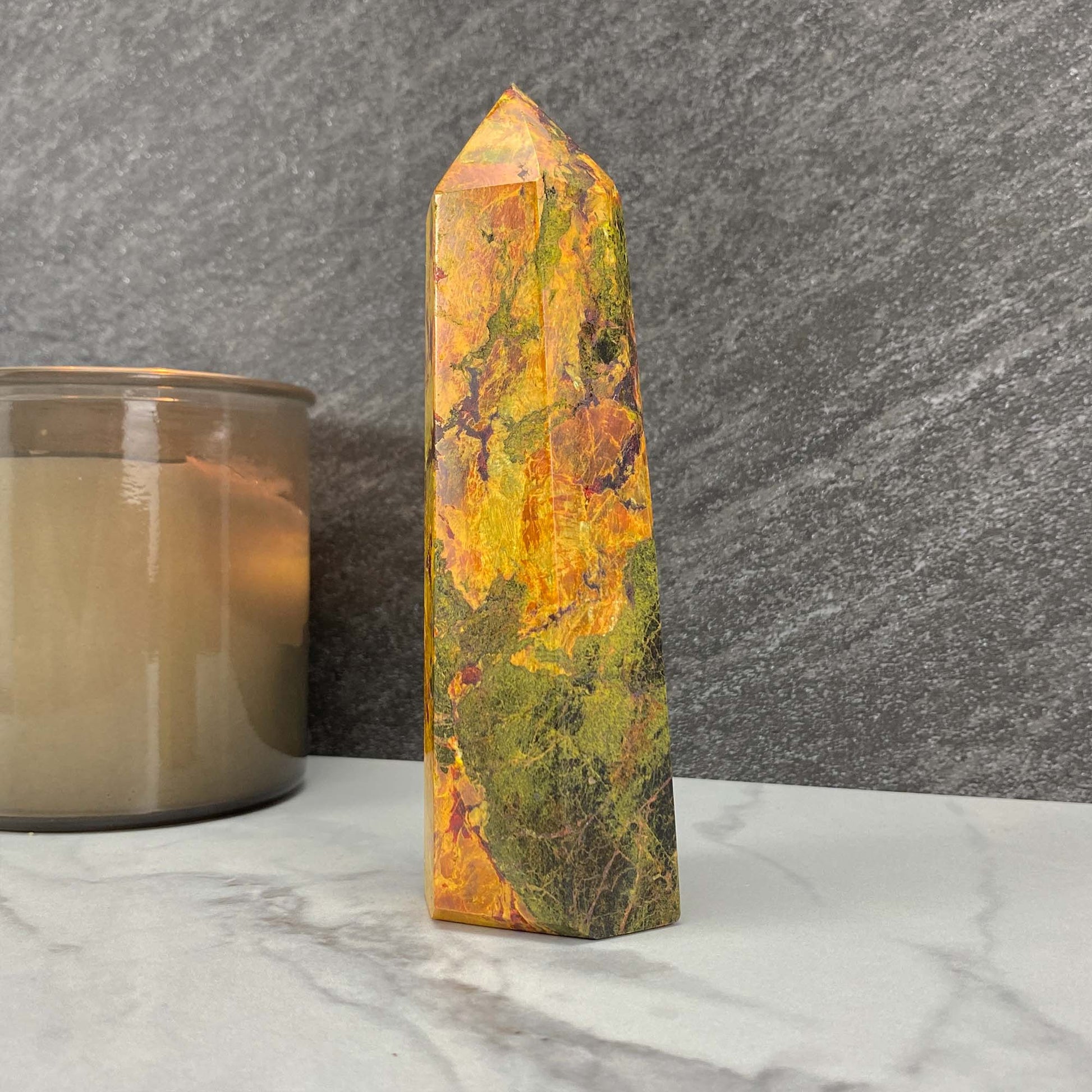 High Quality Polished Realgar and Orpiment Tower