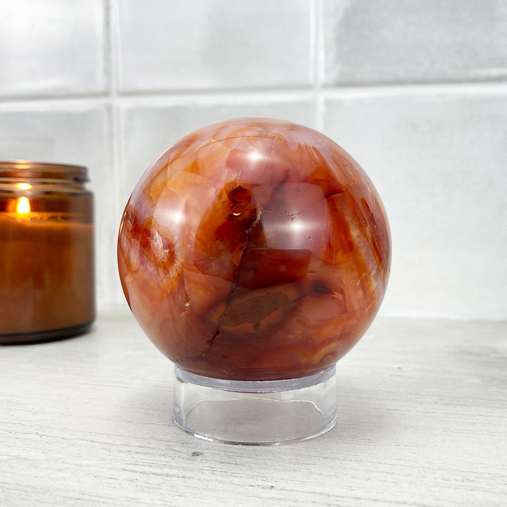 Polished Red Agate Sphere