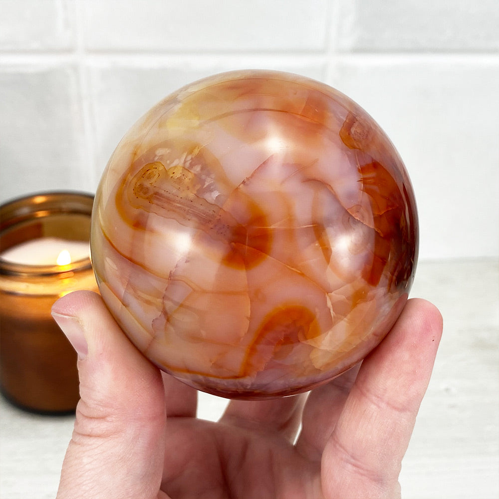 Polished Red Agate Sphere