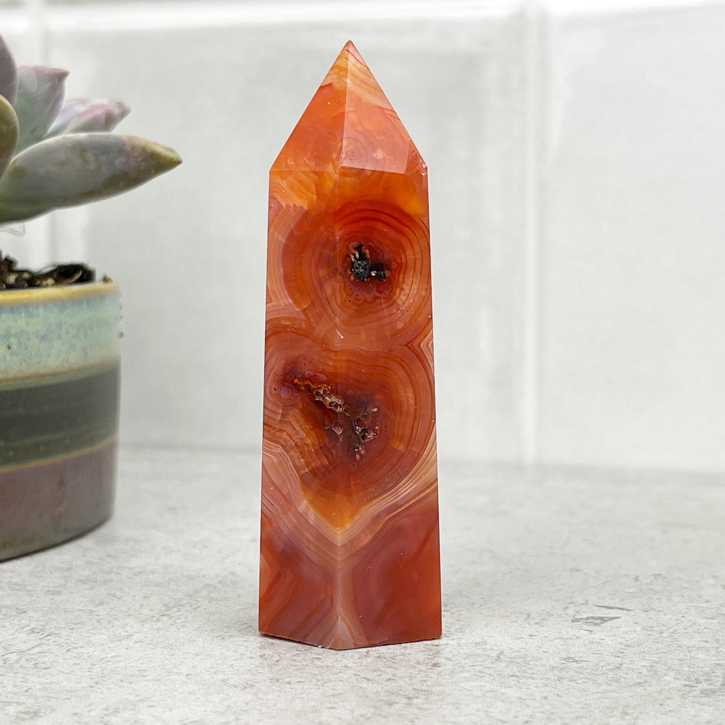 red agate tower