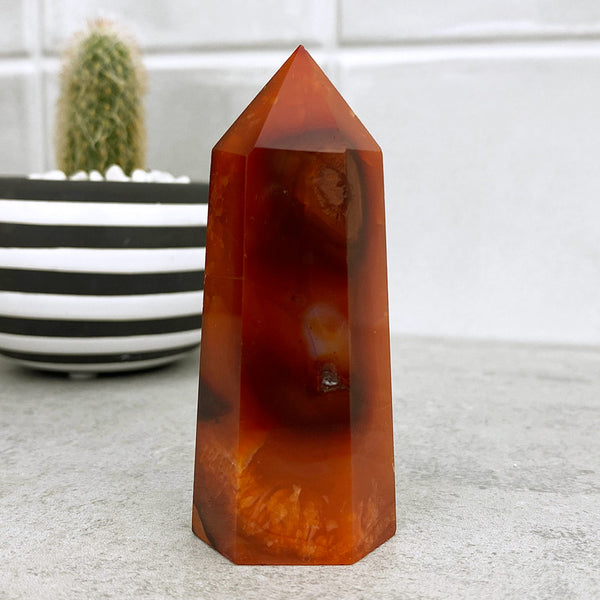 Polished Red Agate Tower