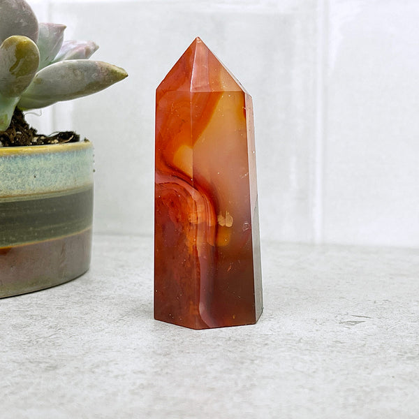 Polished Red Agate Tower