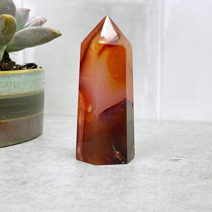 Polished Red Agate Tower