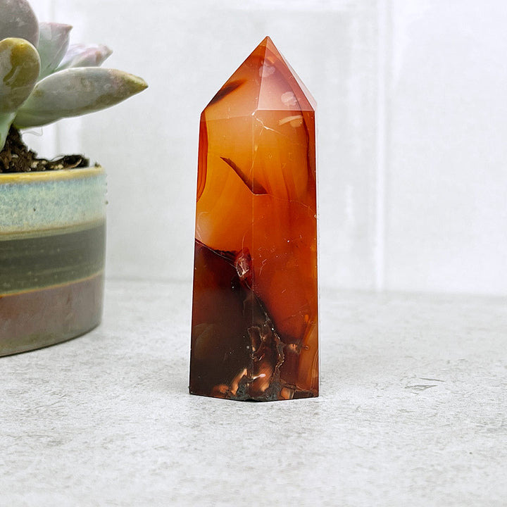 Polished Red Agate Tower