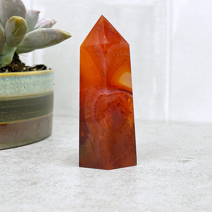 Polished Red Agate Tower