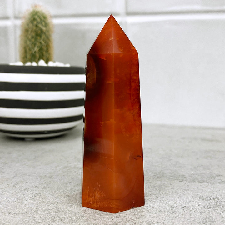 Polished Red Agate Tower