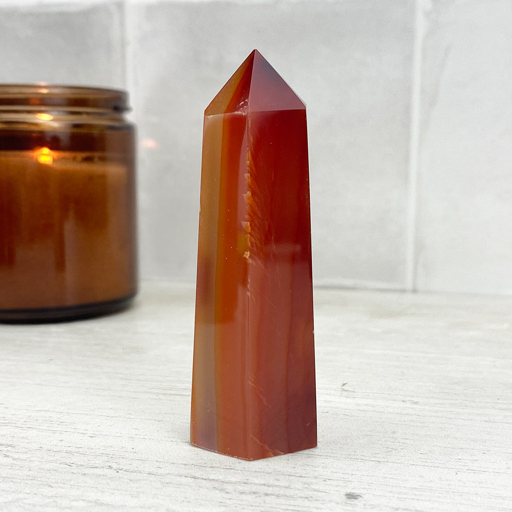 Polished Red Agate Tower