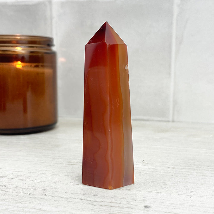 Polished Red Agate Tower