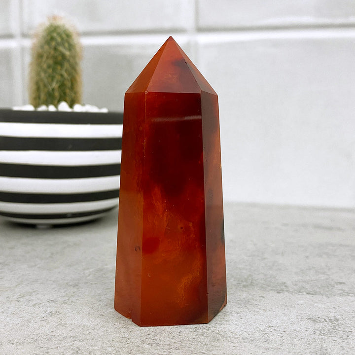 Polished Red Agate Tower