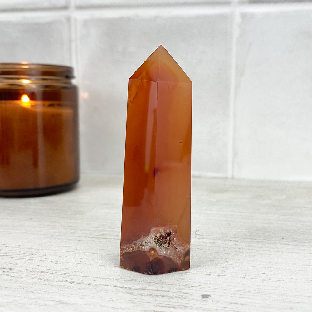 Polished Red Agate Tower