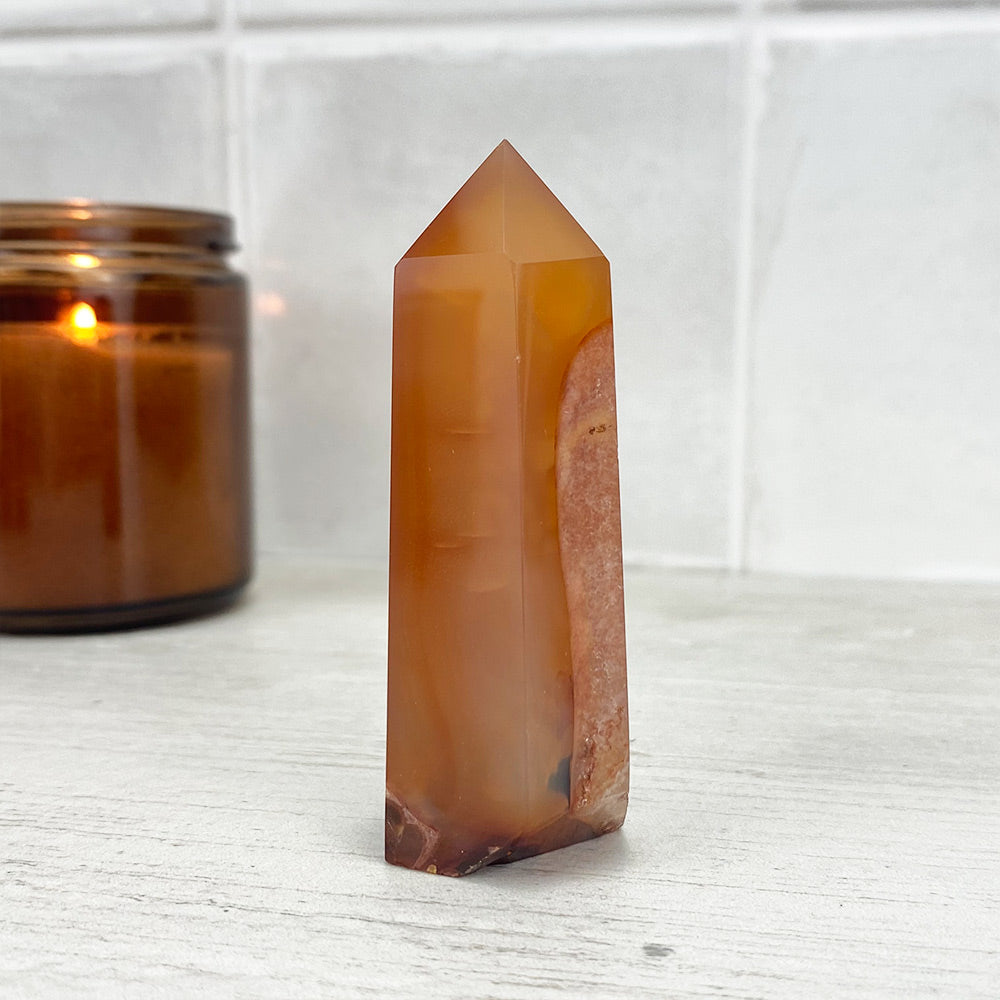 Polished Red Agate Tower