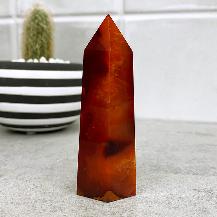 Polished Red Agate Tower