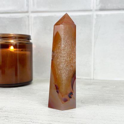 Polished Red Agate Tower
