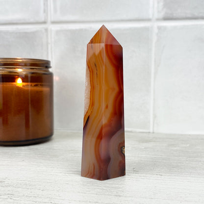 Polished Red Agate Tower