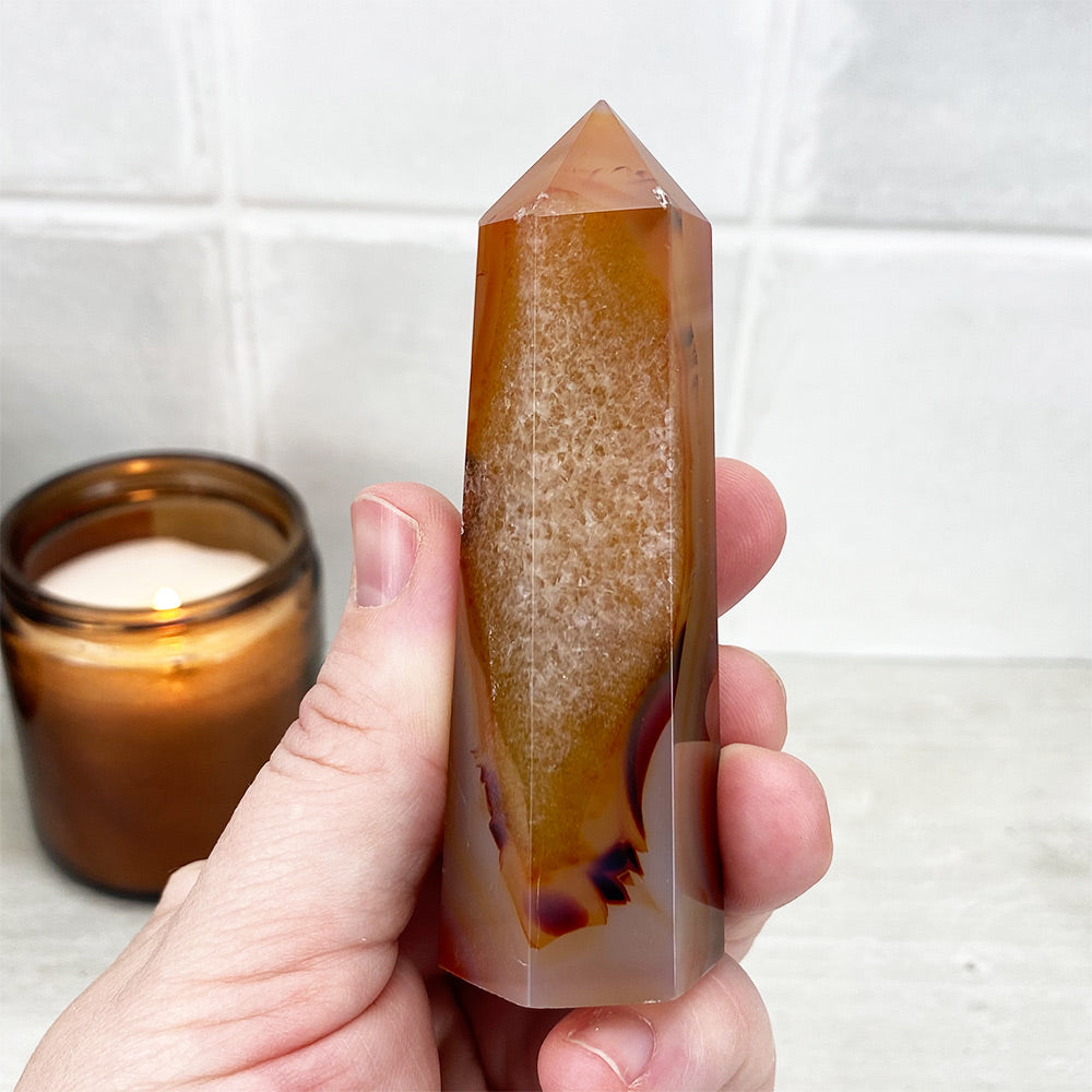 Polished Red Agate Tower