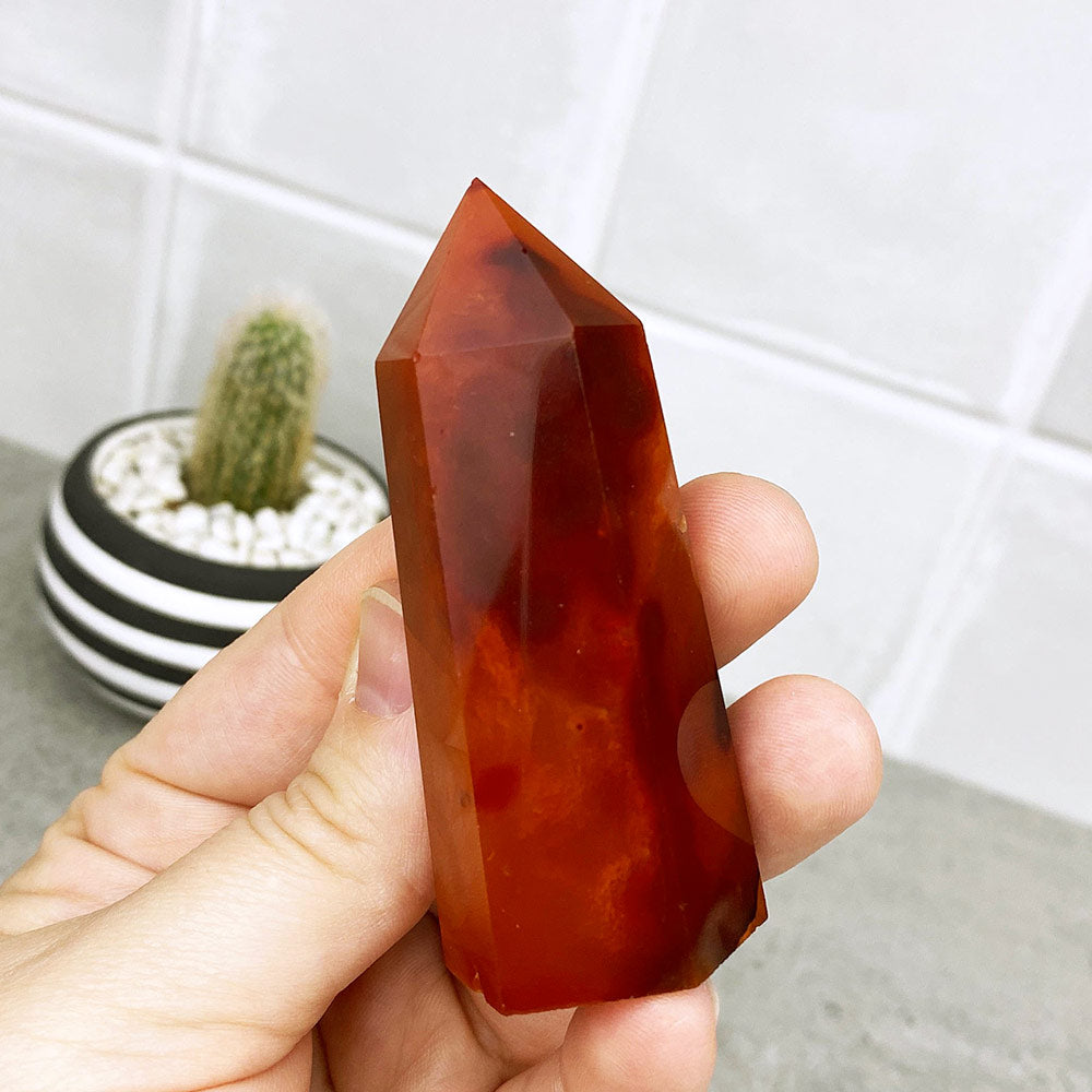 Polished Red Agate Tower