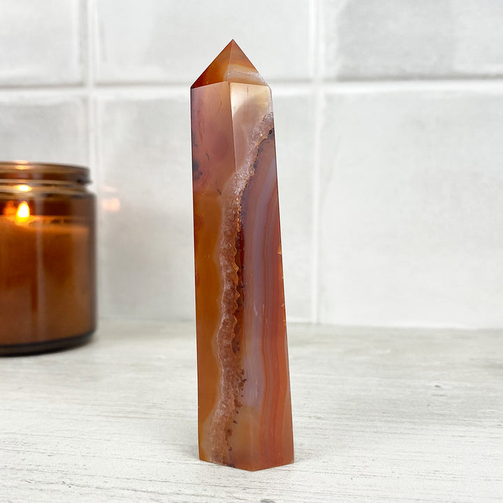 Polished Red Agate Tower