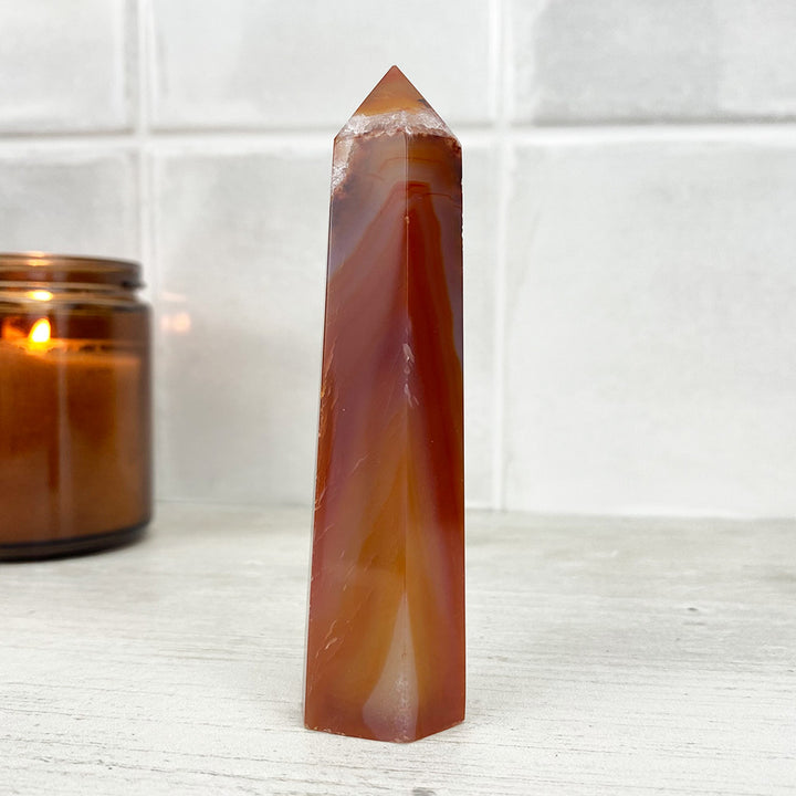 Polished Red Agate Tower