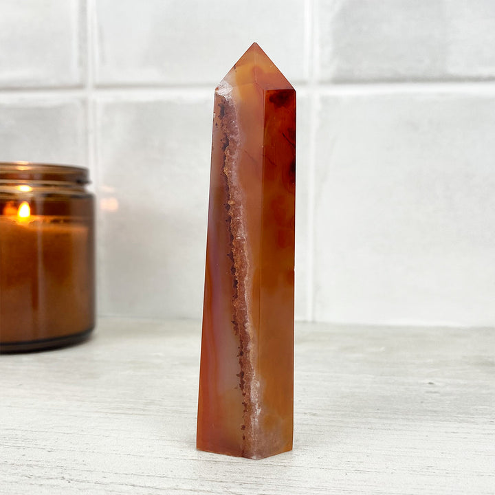 Polished Red Agate Tower