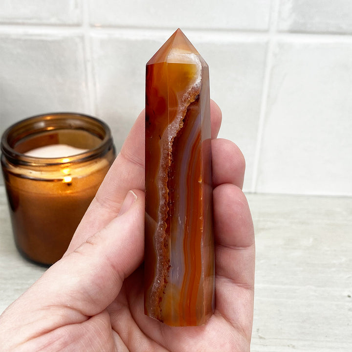 Polished Red Agate Tower