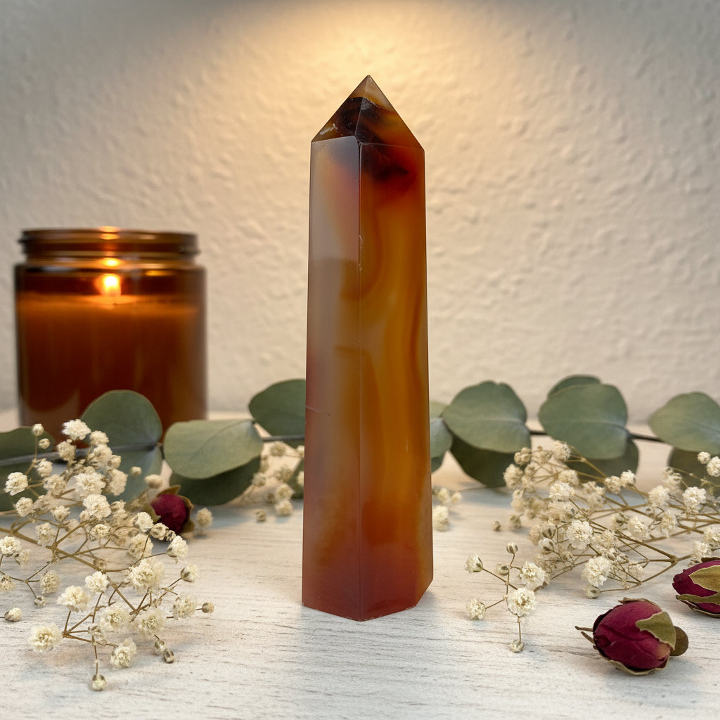 Polished Red Agate Tower