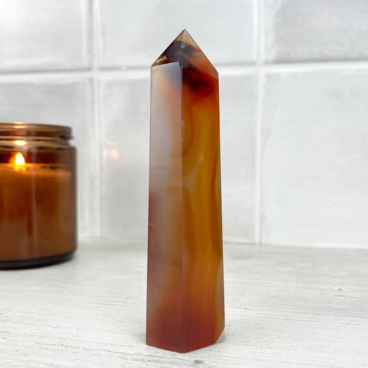Polished Red Agate Tower