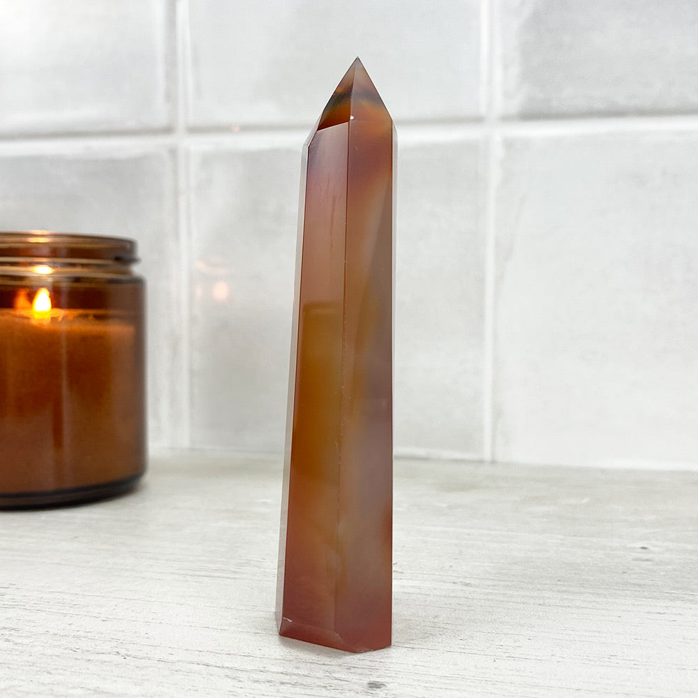 Polished Red Agate Tower