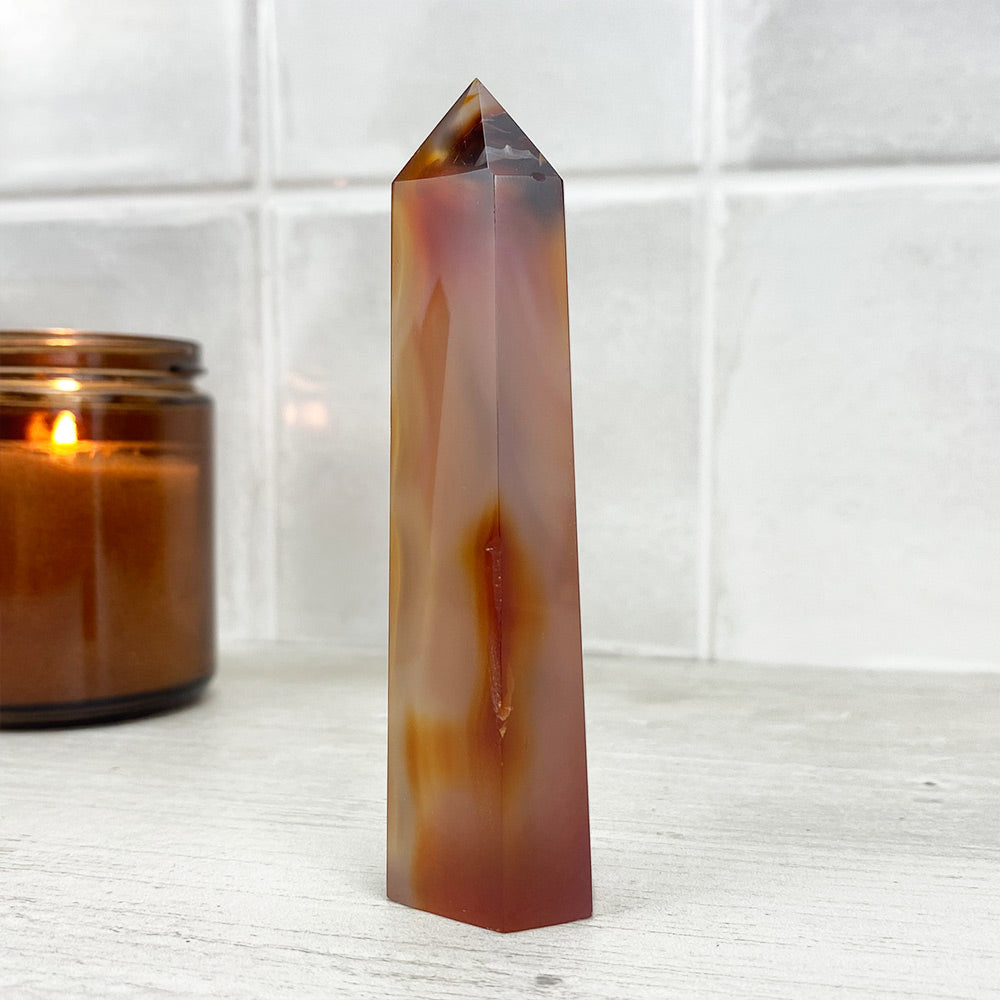 Polished Red Agate Tower