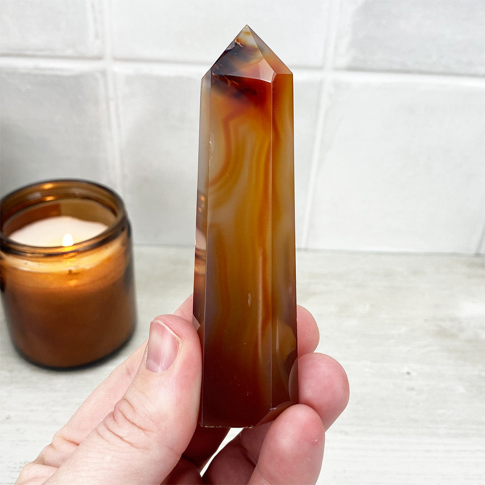 Polished Red Agate Tower
