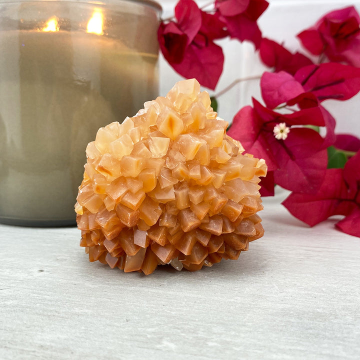 Natural Orange Calcite Cluster