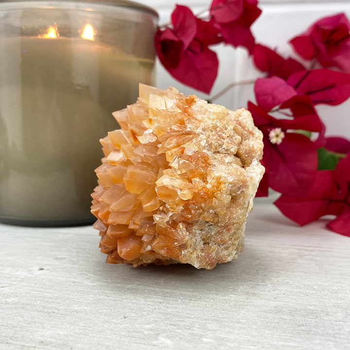 Natural Orange Calcite Cluster