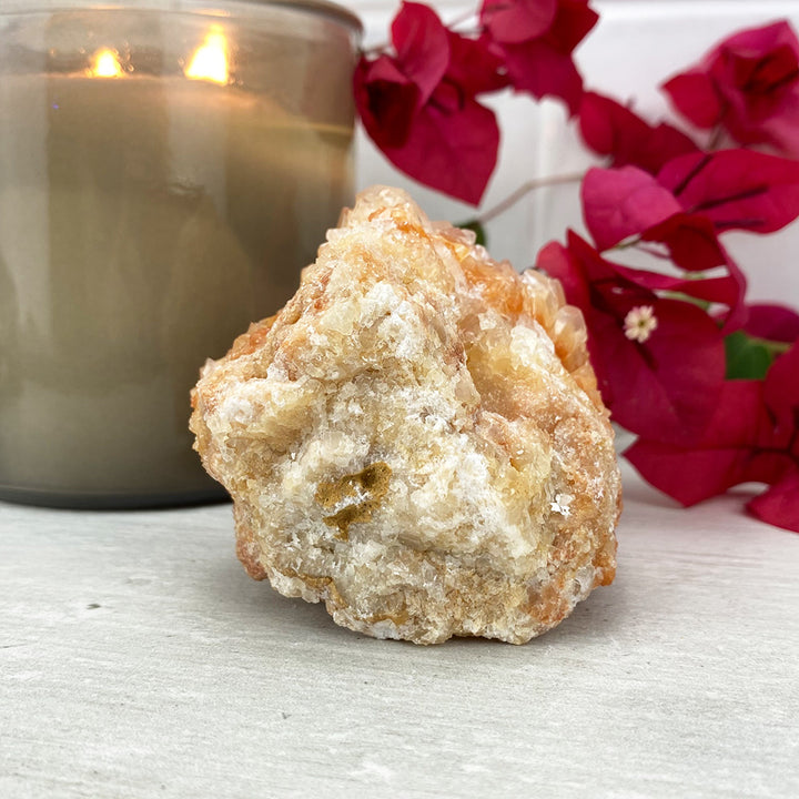 Natural Orange Calcite Cluster