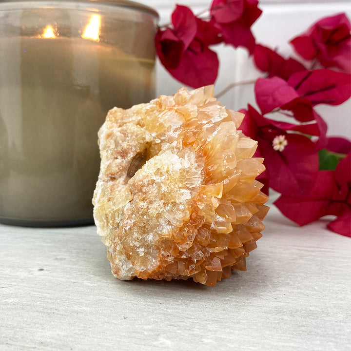 Natural Orange Calcite Cluster