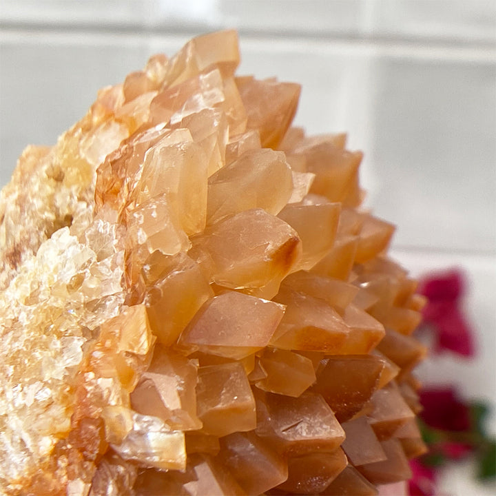 Natural Orange Calcite Cluster