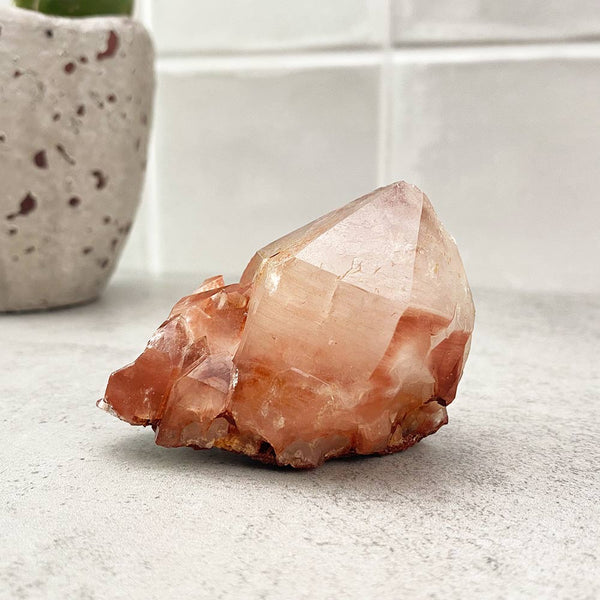 red quartz crystal point