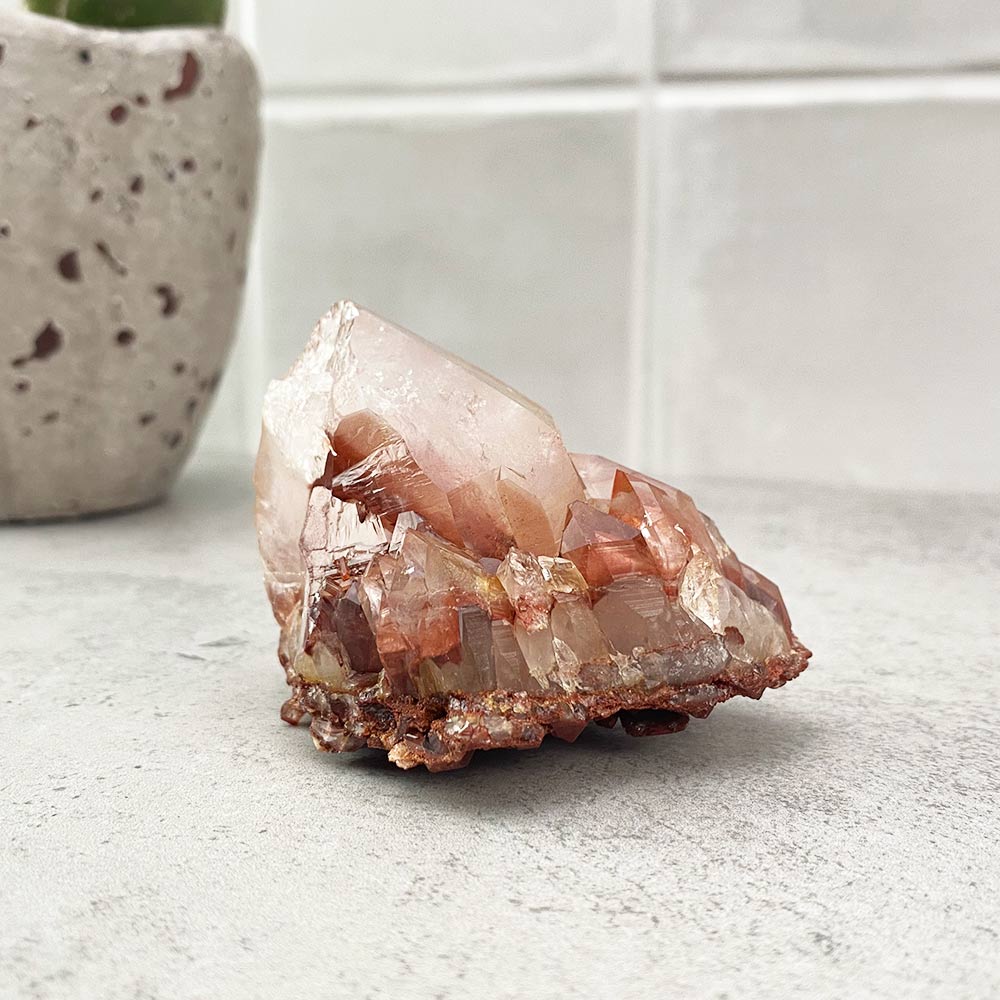 red quartz crystal point