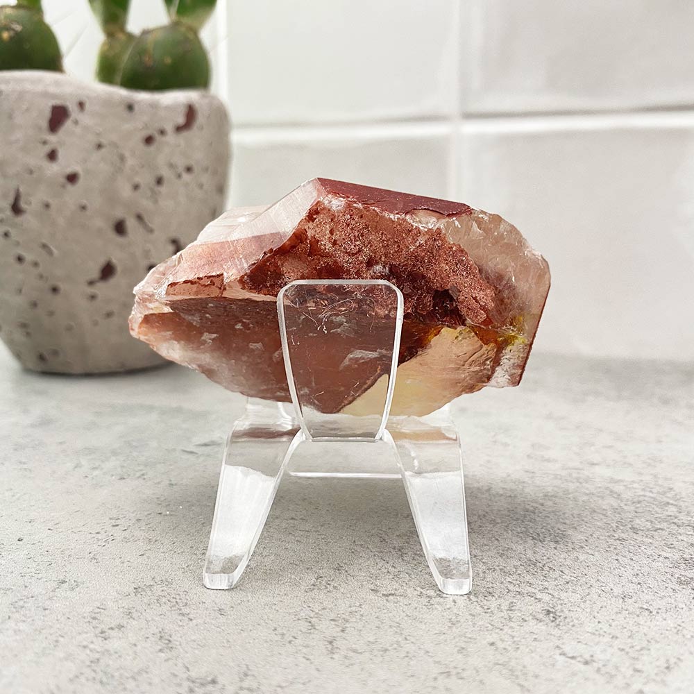 red quartz crystal point