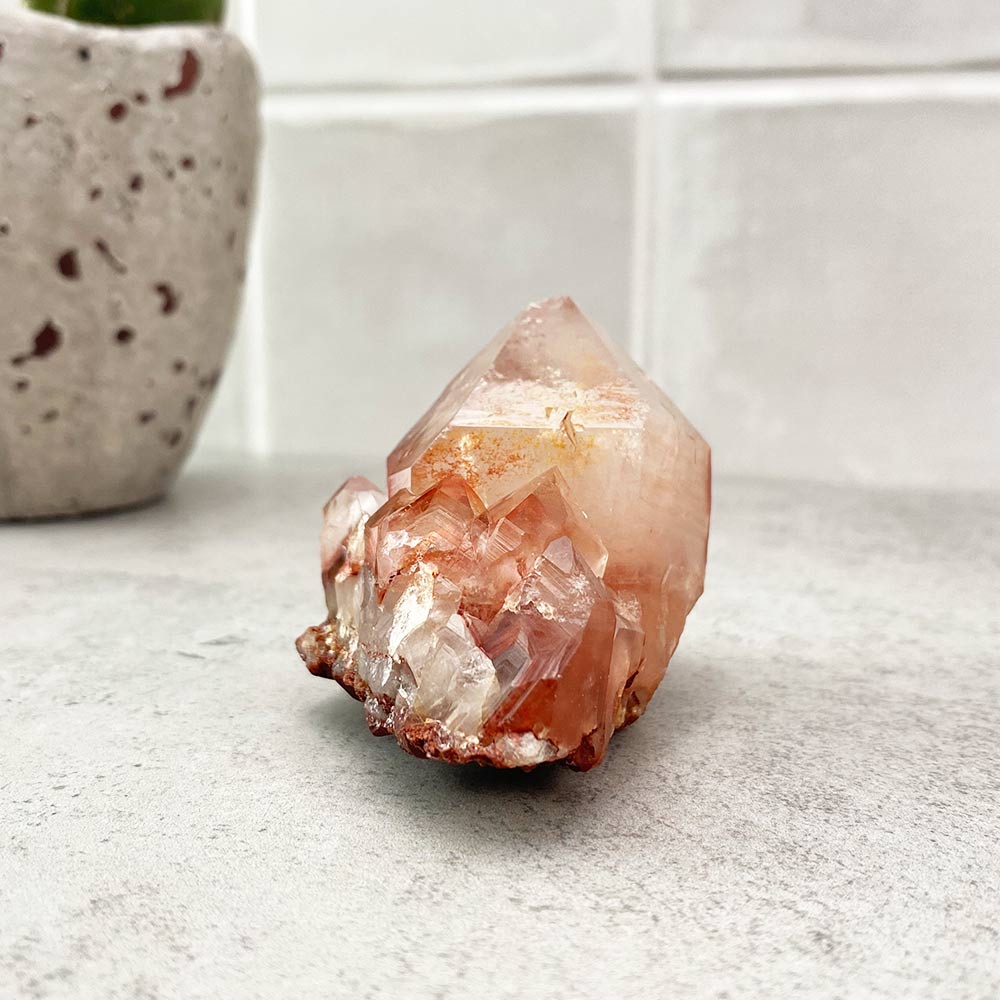 red quartz crystal point