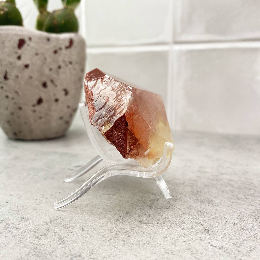 red quartz crystal point