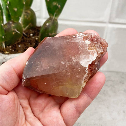 red quartz crystal point
