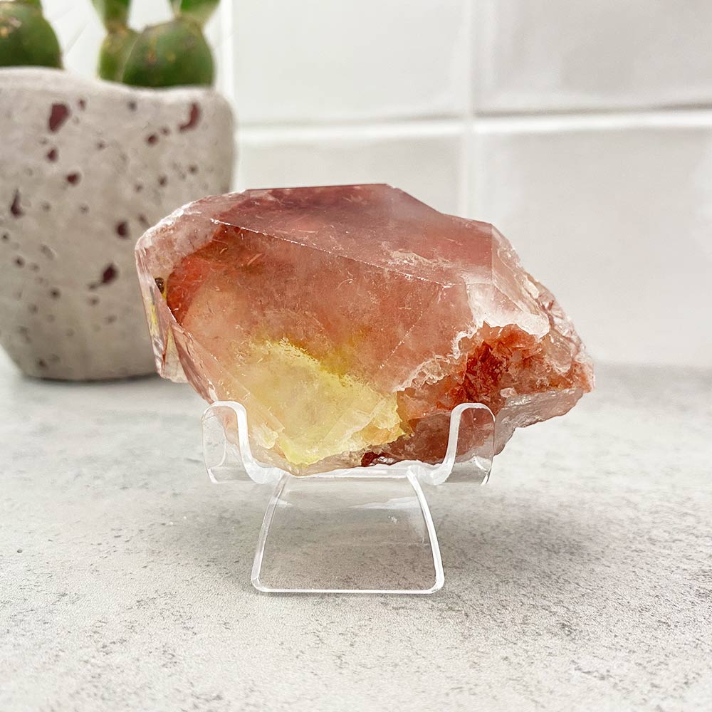 red quartz crystal point