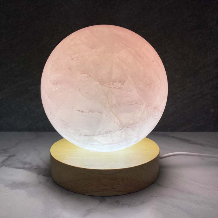 Large Polished Star Rose Quartz Sphere