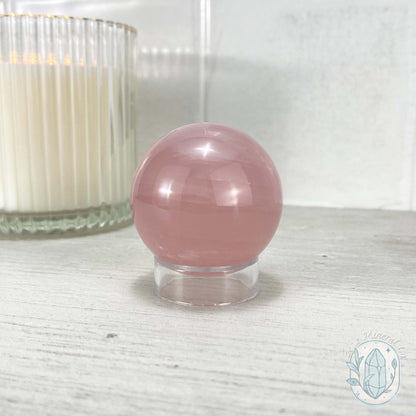 Polished Rose Quartz Sphere